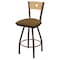 Holland Bar Stool Co 36" Swivel Counter Stool, Brnz Finish, Nat Back, Canter Saddle Seat X830 - alternate 1